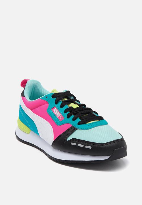 PUMA - Puma R78 neon - puma black / aruba blue