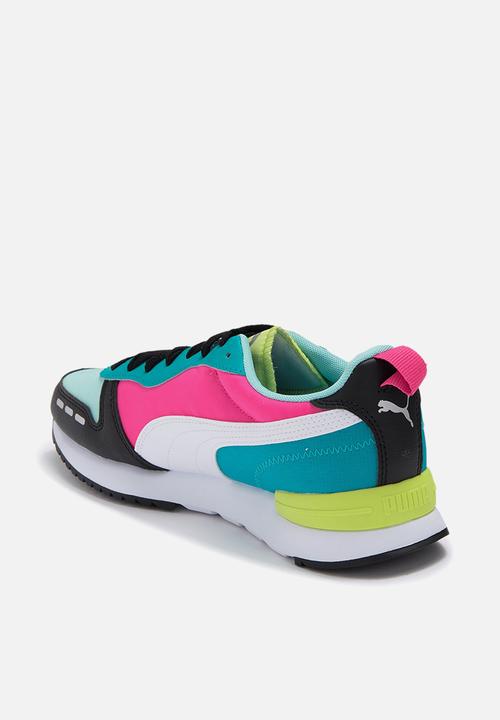 PUMA - Puma R78 neon - puma black / aruba blue