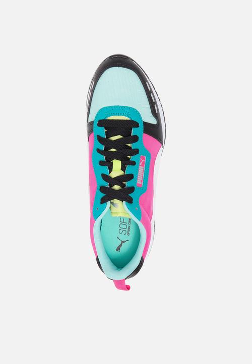PUMA - Puma R78 neon - puma black / aruba blue