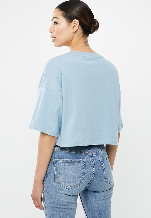 Cotton On - Chopped boyfriend tee - blue 