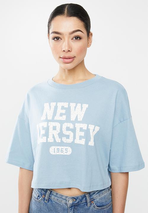 Cotton On - Chopped boyfriend tee - blue 