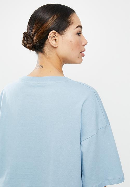 Cotton On - Chopped boyfriend tee - blue 