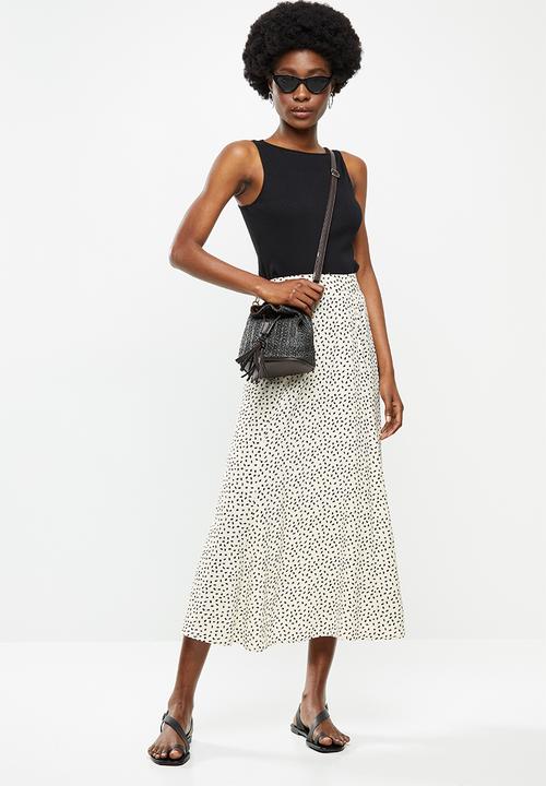 MANGO - Skirt bombay - neutral & black
