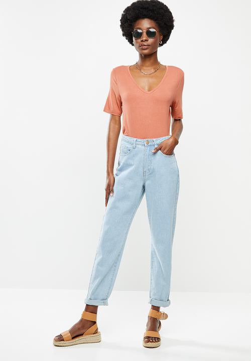 MANGO - Ribix T-shirt - rust