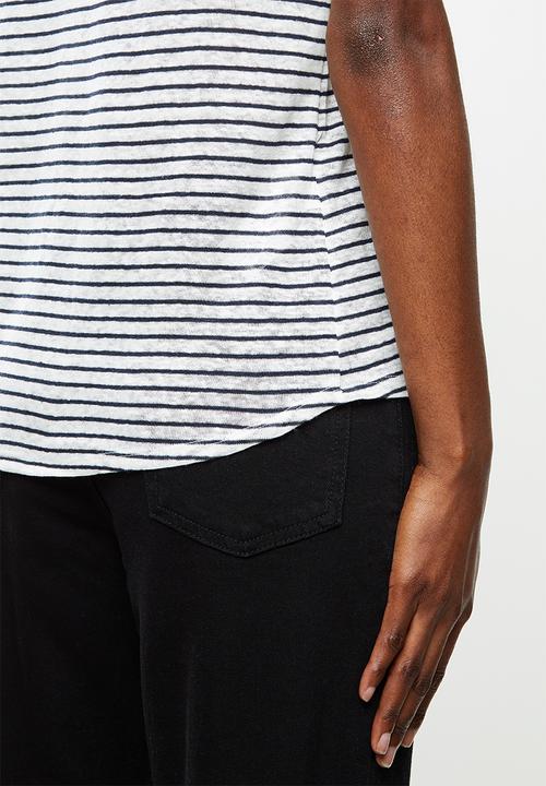 MANGO - Lisinno T-shirt - neutral & navy 