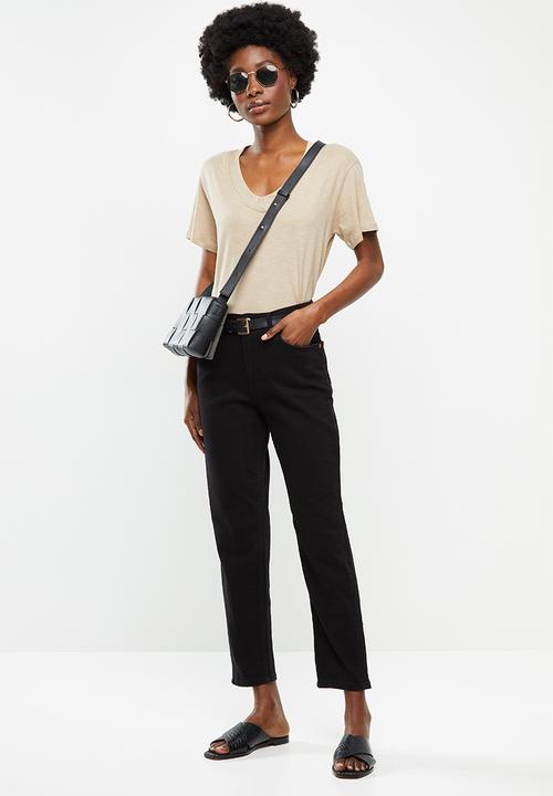 MANGO - Mom jeans - black