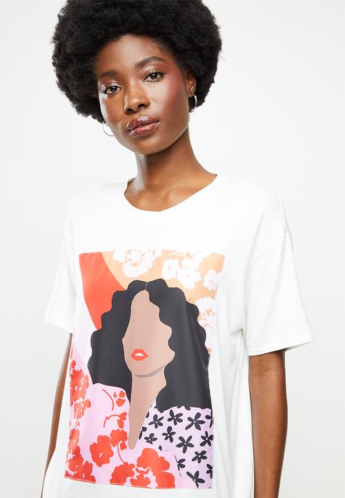 Me&B - Illustration printed tee - white