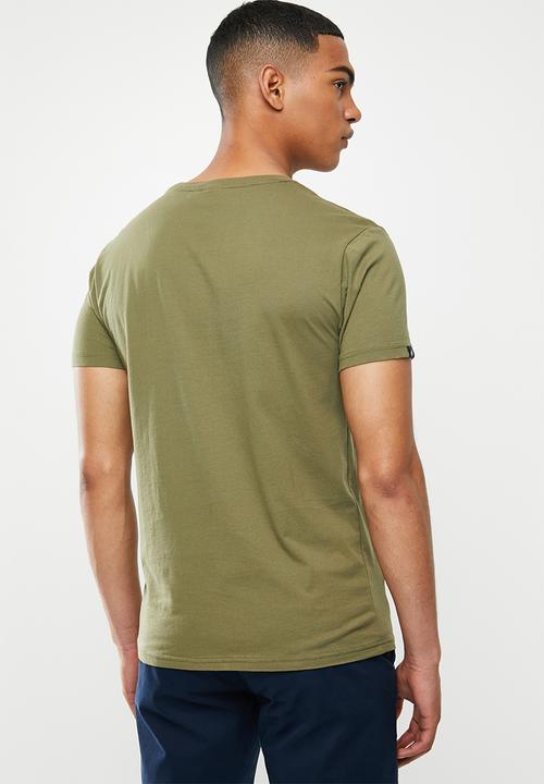 POLO - Owen debossed crew neck tee - fatigue