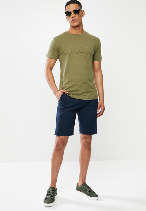 POLO - Owen debossed crew neck tee - fatigue