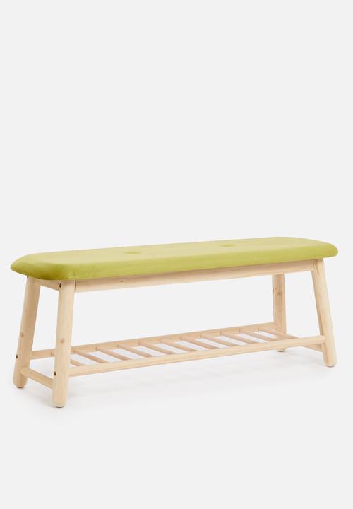 Sixth Floor - Scandi bench - chartreusse