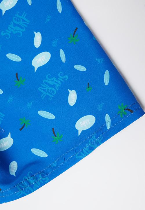 Pop Candy - Boys printed board shorts - blue