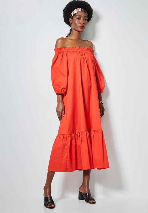 Superbalist - Off the shoulder maxi dress - orange