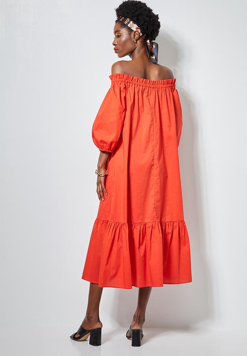 Superbalist - Off the shoulder maxi dress - orange