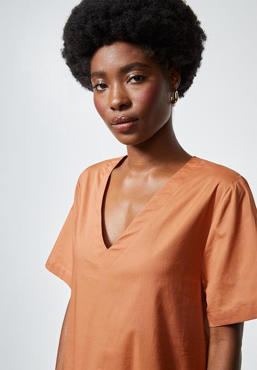 Superbalist - Dropped waist pocket detail midi - hazel