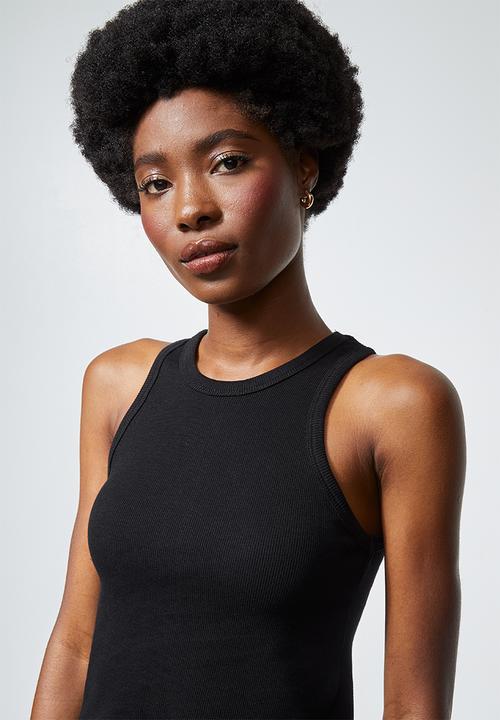 Superbalist - 2 Pack cropped rib vest - black & white