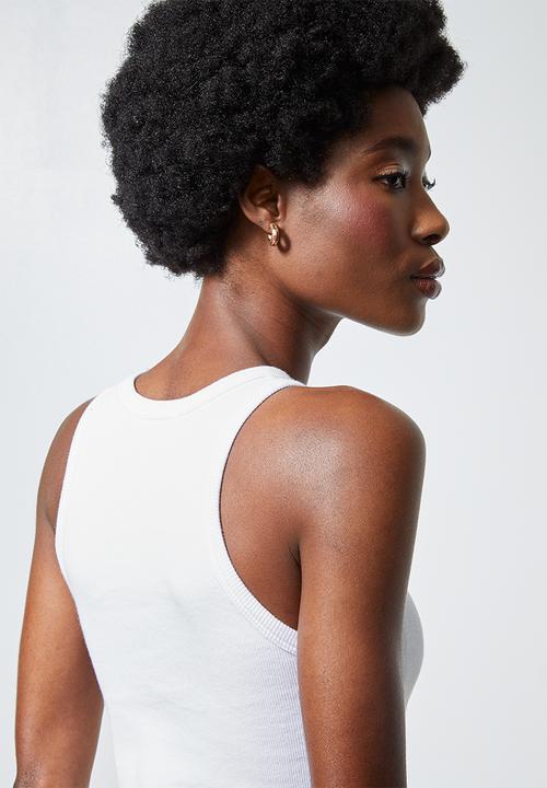 Superbalist - 2 Pack cropped rib vest - black & white