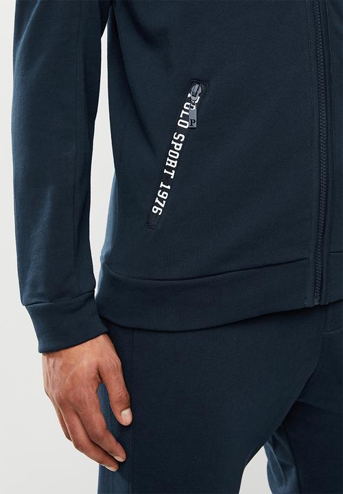 POLO - Sport roland zip thru sweat - navy