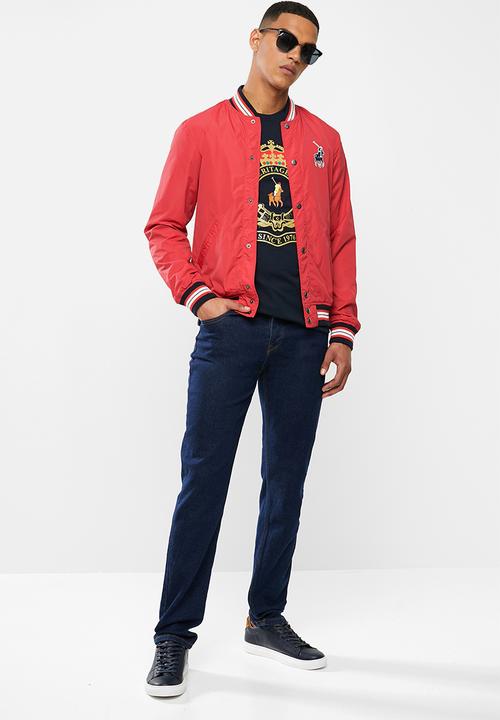 POLO - Alexa nylon baseball jacket - red