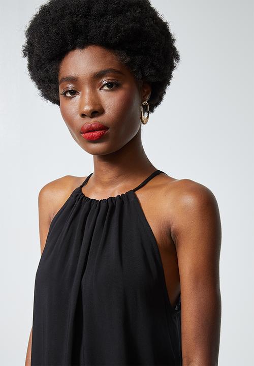 Superbalist - Strappy halterneck cami - black