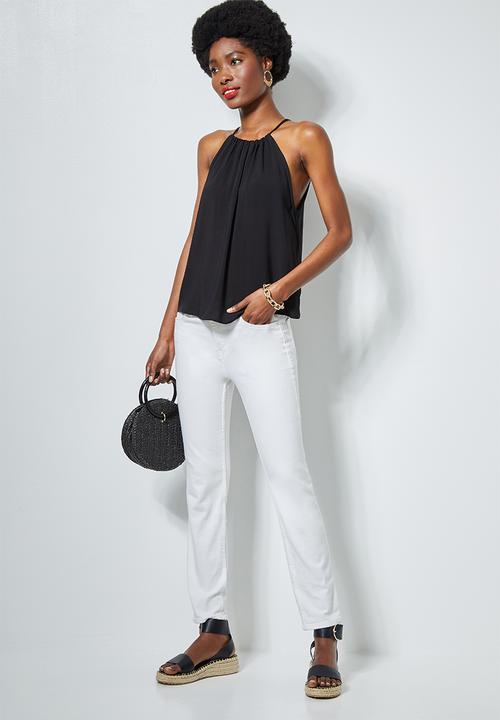 Superbalist - Strappy halterneck cami - black
