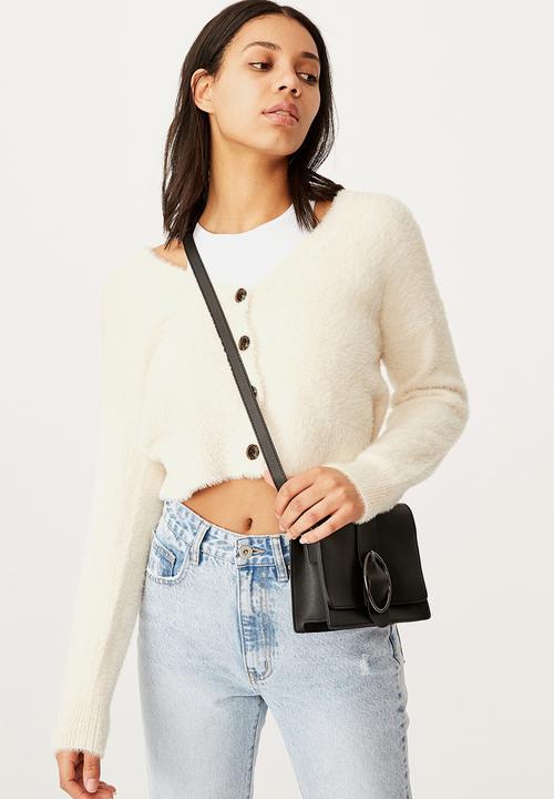 Rubi - Buckle cross body bag - black