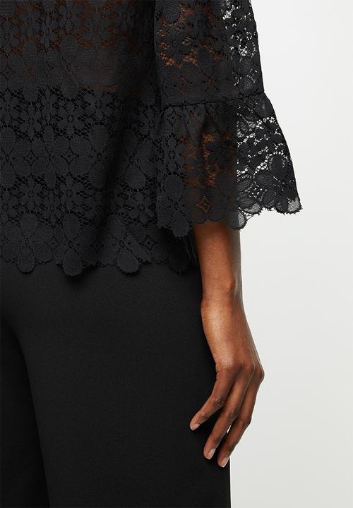 Jacqueline de Yong - New blond lace blouse - black