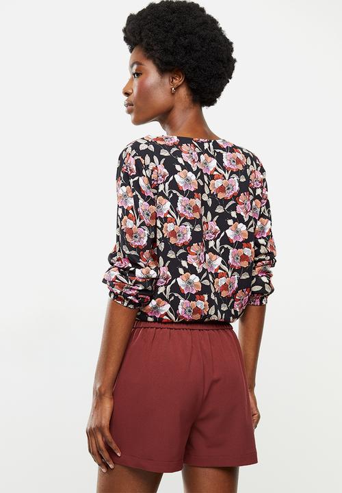 Jacqueline de Yong - Starr life long sleeve top woven - multi 