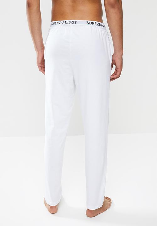 Superbalist - Slim fit knit lounge pants - white