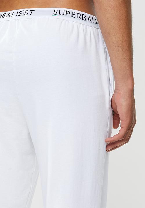 Superbalist - Slim fit knit lounge pants - white