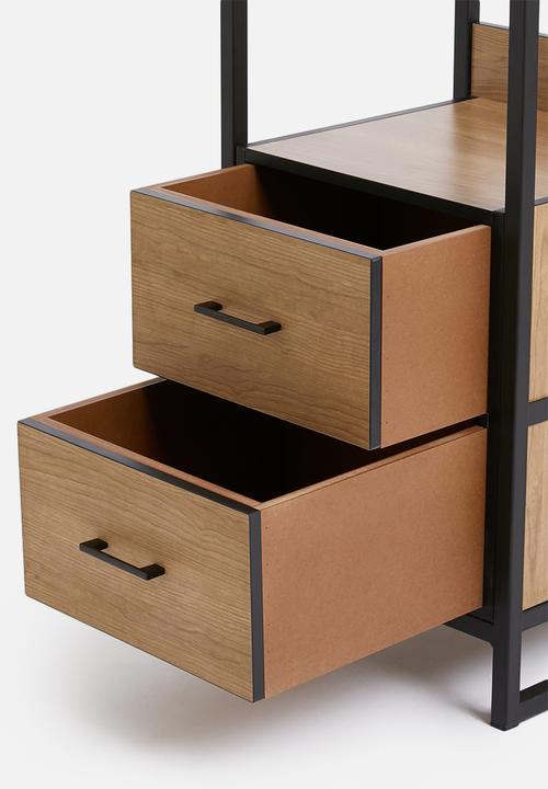 Sixth Floor - Fold-it modular wardrobe - natural & black