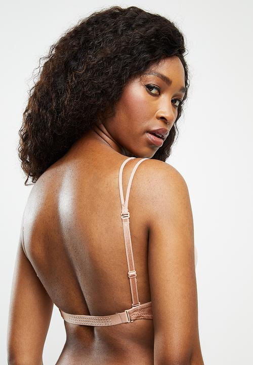 Missguided - Seamless plunge bra - tan