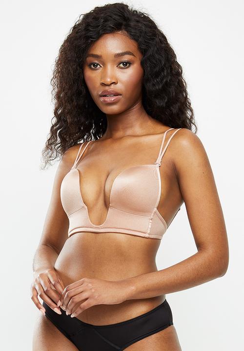 Missguided - Seamless plunge bra - tan