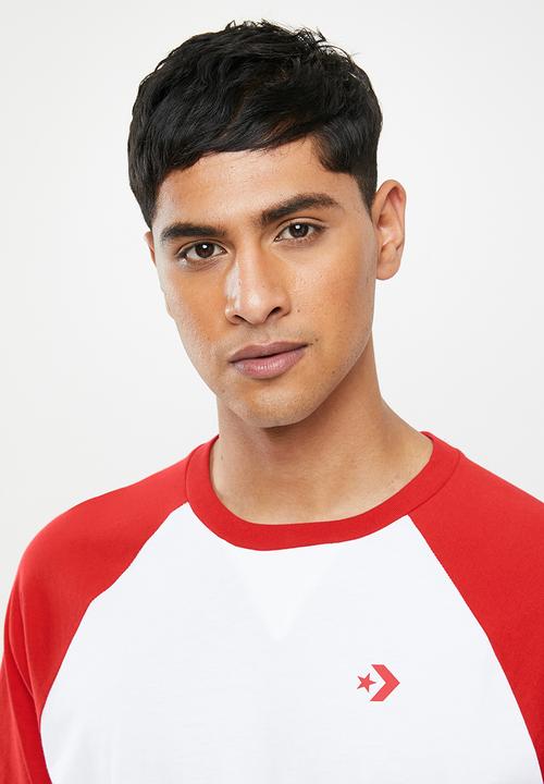 Converse - Sc raglan - white & red