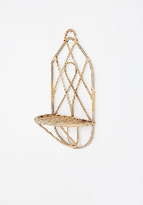 Sixth Floor - Rattan planter shelf - natural