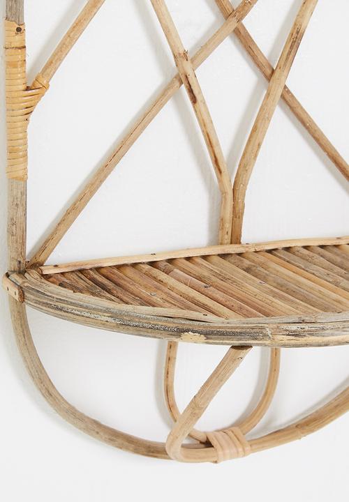 Sixth Floor - Rattan planter shelf - natural