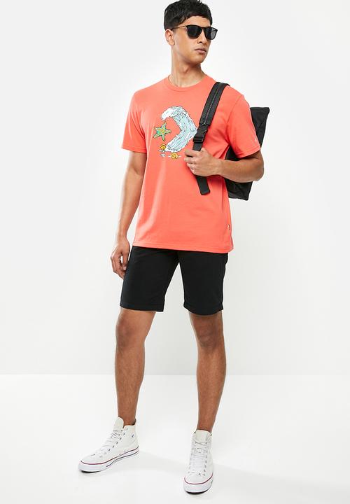 Converse - Converse star chevron waves tee - coral 