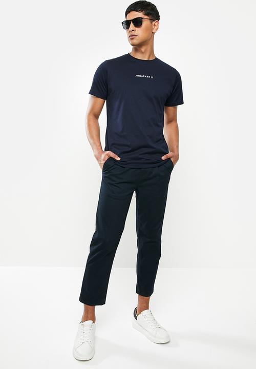 Jonathan D - Short sleeve crew neck tee - navy