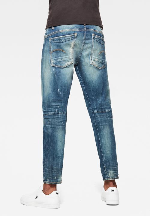 G-STAR - Scutar 3d slim tapered-elto pure stretch denim - antic faded baum blue