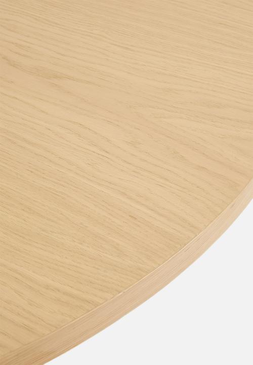 Sixth Floor - Round oak veneer dining table - natural