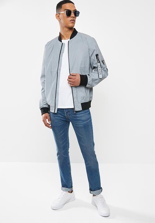 GUESS - Reflective city bomber - silver