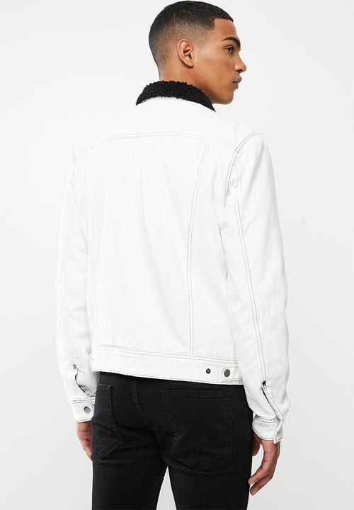GUESS - Denim sherpa jackets - cream