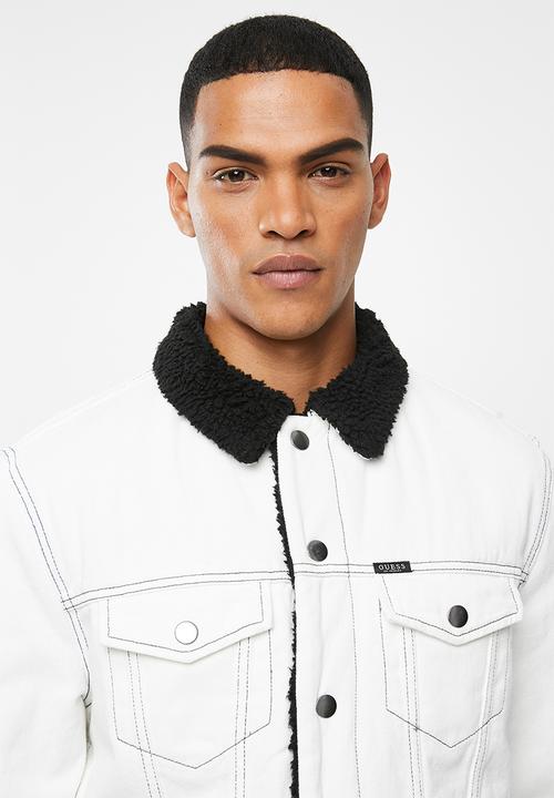 GUESS - Denim sherpa jackets - cream
