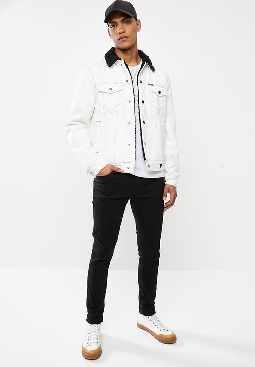 GUESS - Denim sherpa jackets - cream