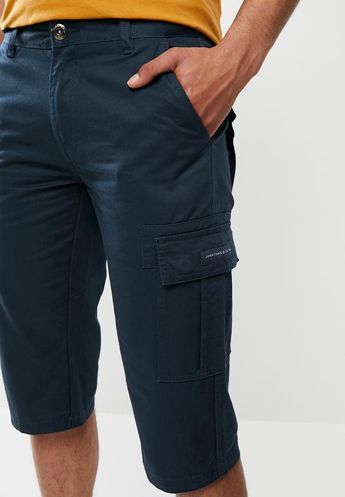 Jonathan D - Cotton bermuda shorts - navy
