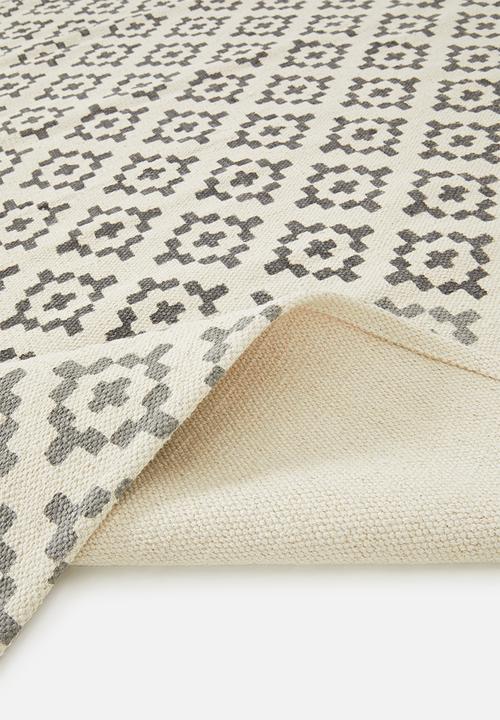 Sixth Floor - Hendesi printed rug - grey