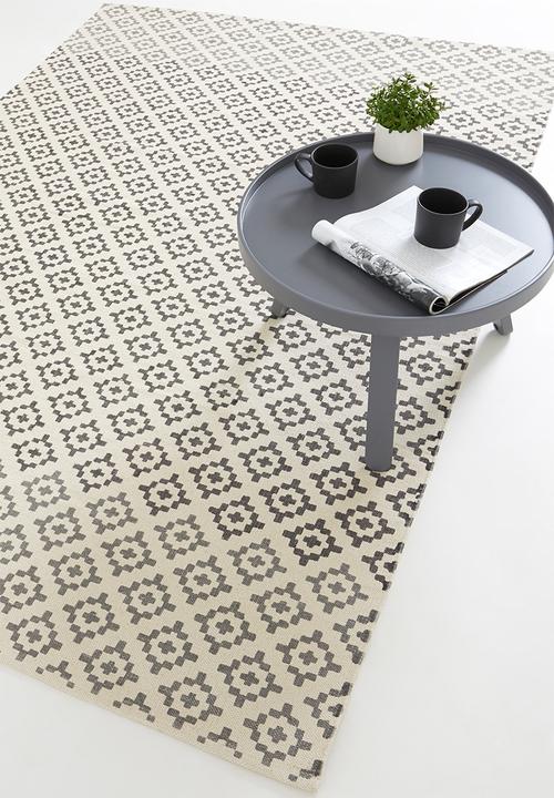 Sixth Floor - Hendesi printed rug - grey