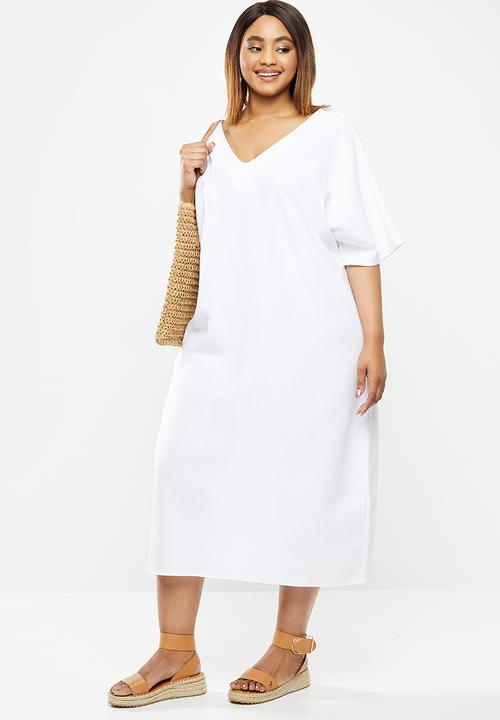 edit Plus - Midi tunic dress - white