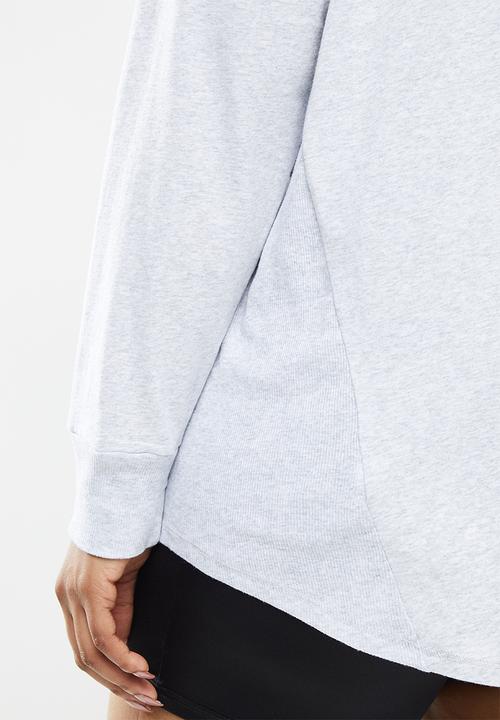 Cotton On - Curve active rib long sleeve top - grey