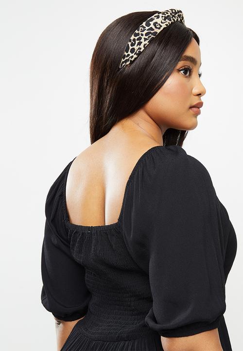 Cotton On - Curve woven sienna midi dress - black