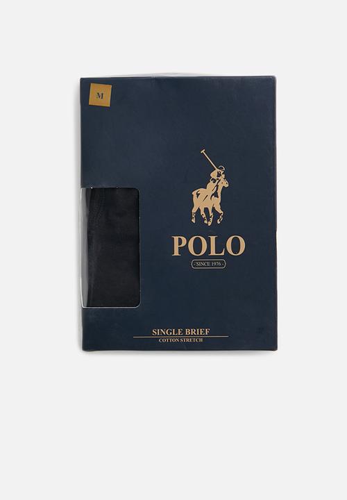 POLO - Rob plain knit briefs - black